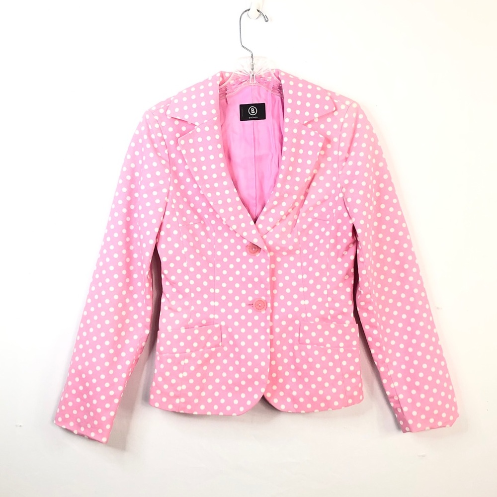 Bogner Pink Polka Dot Blazer